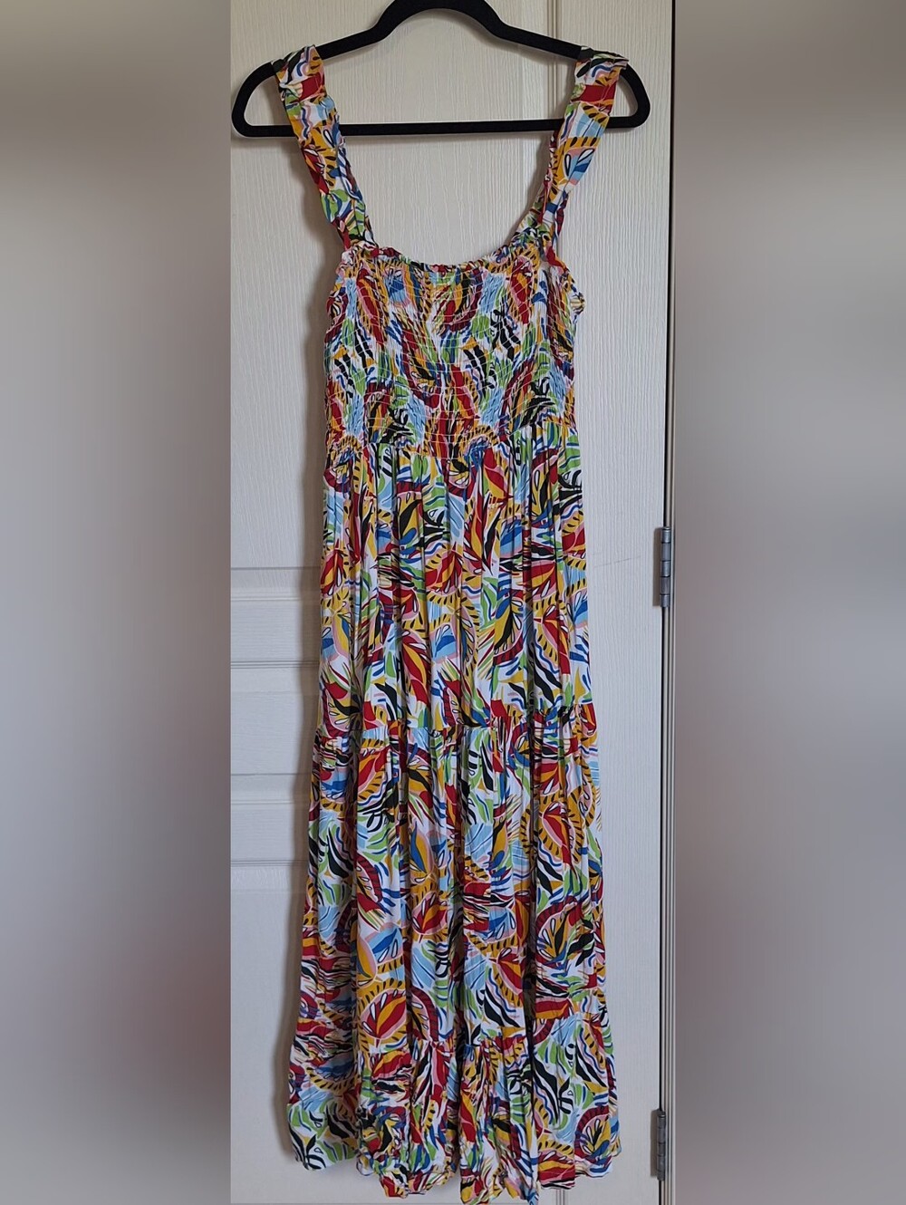 Lrg Multi-Color Tropical Print Sundress